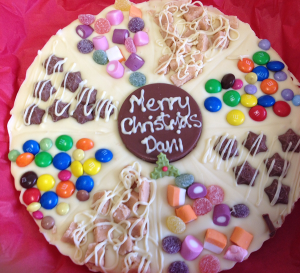 christmas pizza white